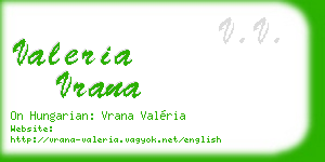 valeria vrana business card